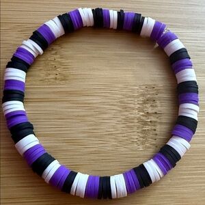 ‼️5/$25‼️Purple, Black, and White Beaded Bracelet